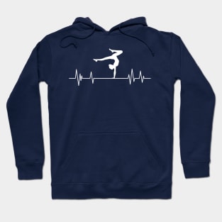 Gymnastics Heartbeat,Lifeline Gymnastics Gymnast Leap Hoodie